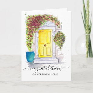 Cartão congratulations on your new home real estate agent