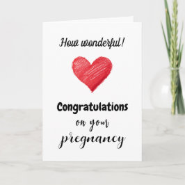 Cartão Congratulations on your Pregnancy, Custom Text 