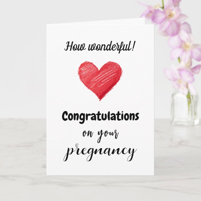 Cartão Congratulations on your Pregnancy, Custom Text  (Orquídea)