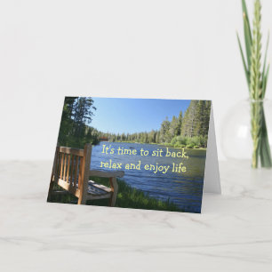 Cartão Congratulations on your retirement, Bench, Lake