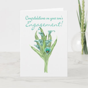 Cartão Congratulations on your son's engagement Lilies