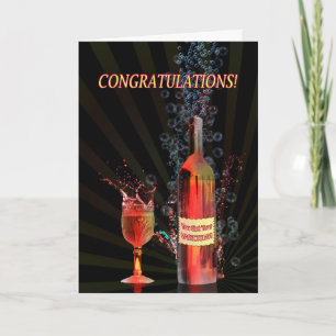 Cartão Congratulations on your vasectomy, splashing wine