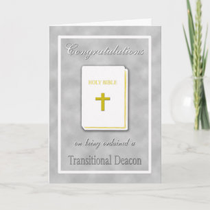 Cartão Congratulations Ordained Transitional Deacon Card