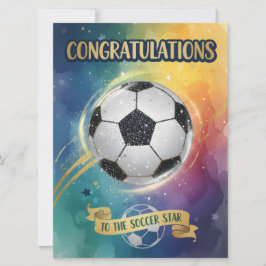 Cartão Congratulations to the Soccer Star