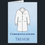 Cartão Congratulations White Coat Ceremony Doctor<br><div class="desc">Congratulate a future doctor or other medical professional as they are awarded their White Coat. Elegant Doctor Physician White Coat Ceremony Monogrammed to celebrate and honor a physician or doctor in training. Elegant way to say congrats and honor someone at a rite of passage where the Hippocratic Oath is recited...</div>