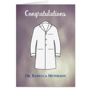 Cartão Congratulations White Coat Medical Doctor