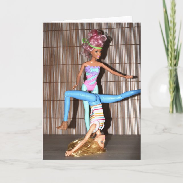 Cartão Conheça as Garotas do Ginásio. (Frente)