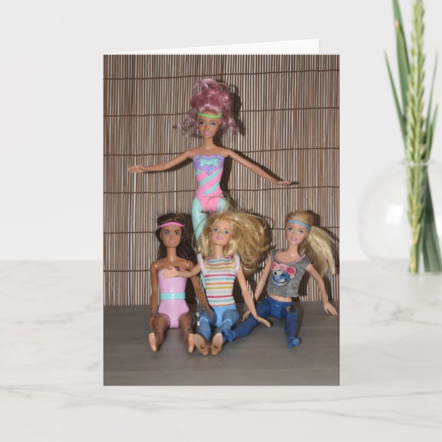 Cartão Conheça as Garotas do Ginásio. (Frente)