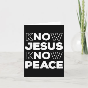 Cartão Conheça Jesus Conheça Paz Fé Cristã Igreja Inspi