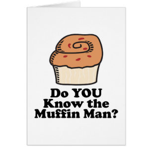 Cartão conheça o homem do muffin