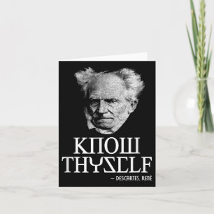Cartão Conhece-te Sócrates Descartes Schopenhauer Philo