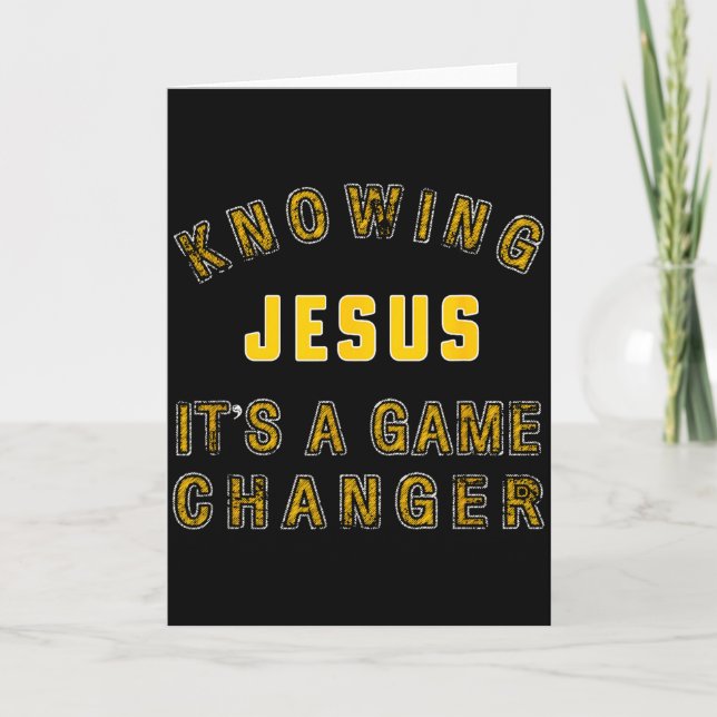 Cartão Conhecer Jesus É Um Jogo Mudança  (Frente)