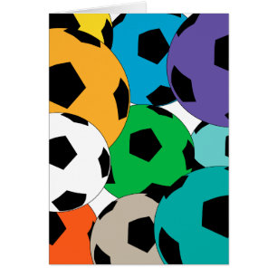 Cartão conjunto de bolas de futebol