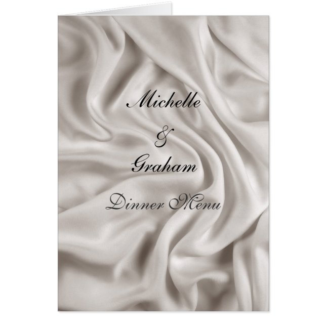 Cartão Conjunto de Casamentos de Creme de Menu de Casamen (Frente)