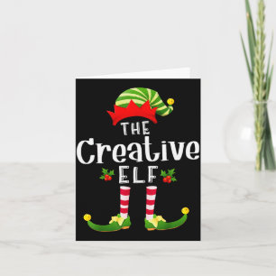 Cartão Conjunto de pijama de Natal criativo do elfo de Na