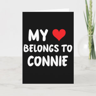 Cartão Connie - Meu Coração Pertence a Connie - Amor