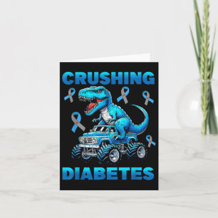 Cartão Consciência da Diabetes Tipo 1 T1d Dinossauro Mons