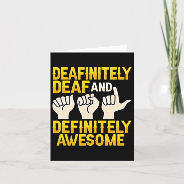 Cartão Consciência da Perda Auditiva Linguagem Gestual AS (Frente)