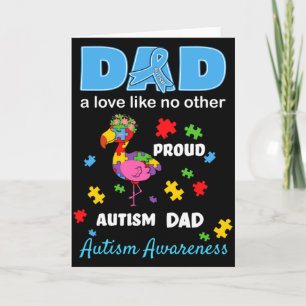 Cartão Consciência do Autismo Pai Amor Orgulhoso Autismo
