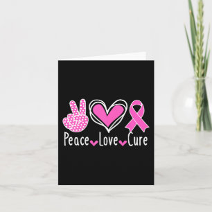 Cartão Consciência do Cancer Figurino Pink Peace Love Cu
