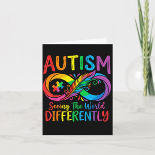 Cartão Consciencialização autismo vendo o mundo de forma