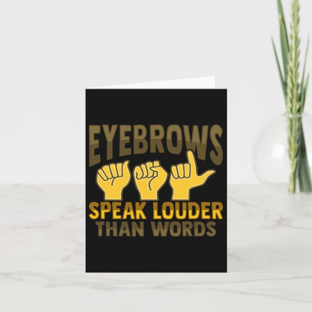 Cartão Consciencialização da Perda Auditiva Surda Gesto d (Frente)