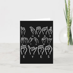 Cartão Consciencialização Língua de Sinais Asl Língua de 