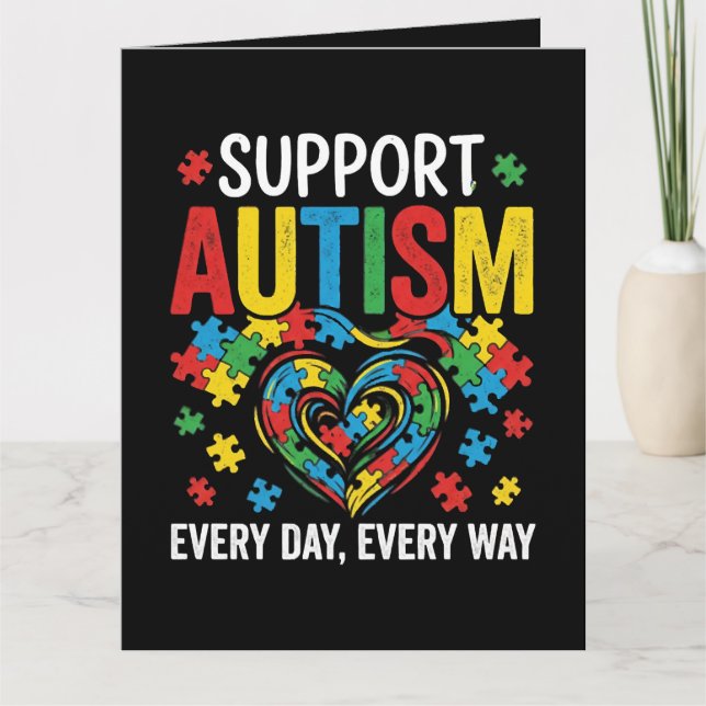 Cartão Conscientização do autismo (Frente)