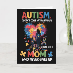 Cartão Conscientização do Autismo 2025 Não Vem Com Um Man
