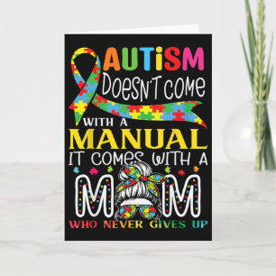 Cartão Conscientização do Autismo 2025 Não Vem Com Um Man