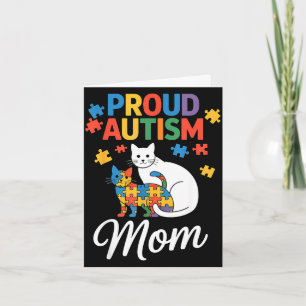 Cartão Conscientização do autismo orgulhosa mãe de autist
