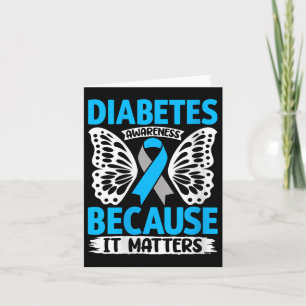 Cartão Conscientização sobre Diabetes Feminino Porque É D