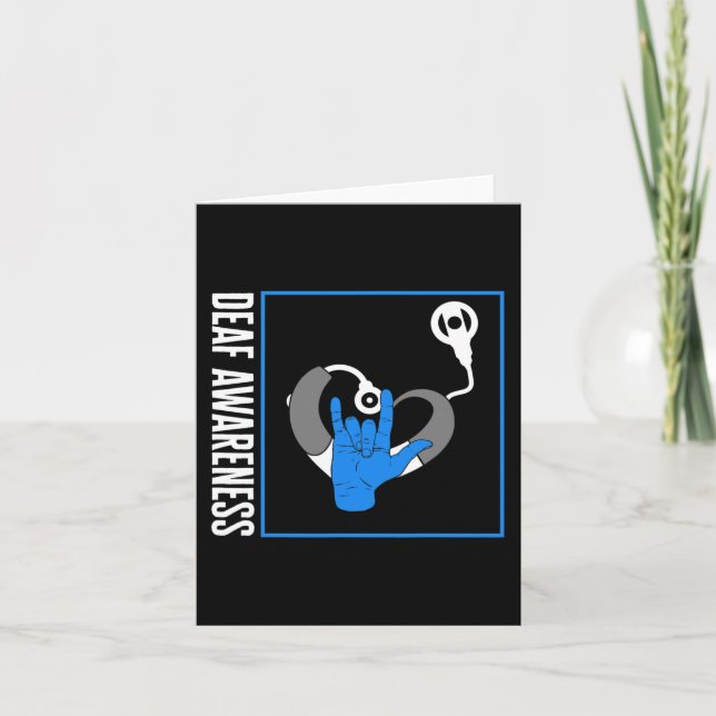 Cartão Conscientização sobre Perda Auditiva Surdo Implant (Frente)