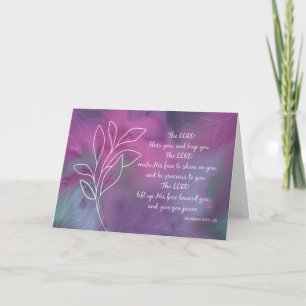 Cartão Consecado como Bispo Lord Bless e Manter Roxo