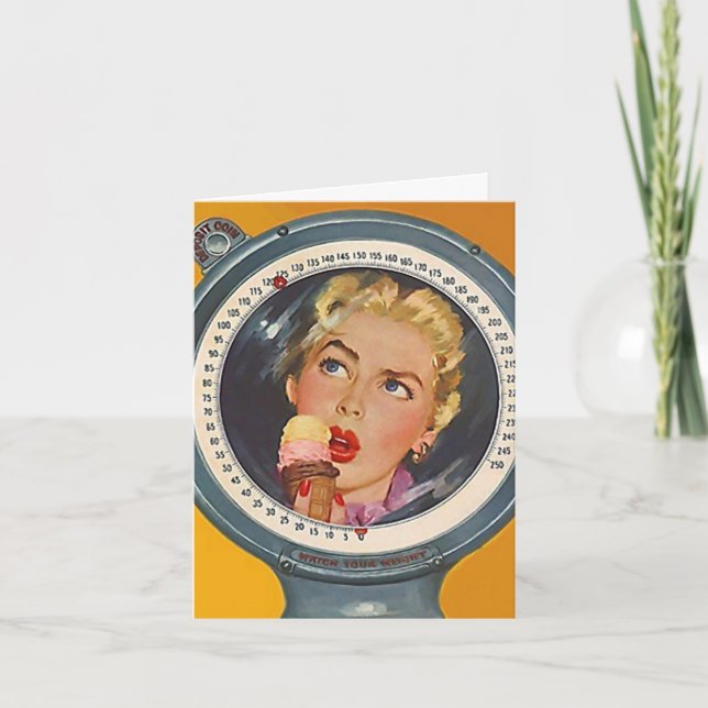 Cartão conseguido do peso dos parabéns objetivo (Frente)