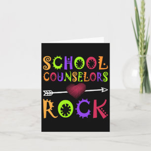 Cartão Conselheira Escolar de Livro de Coração de Rock