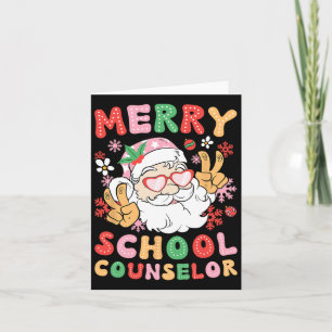 Cartão Conselheiro da Escola de felizes de Natal