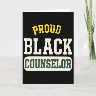 Cartão Conselheiro Negro Orgulhoso Educado Motivado Melan