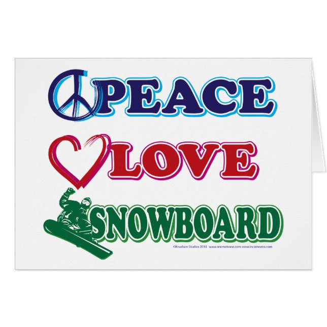 Cartão Conselho de Neve e Amor pela Paz (Frente Horizontal)
