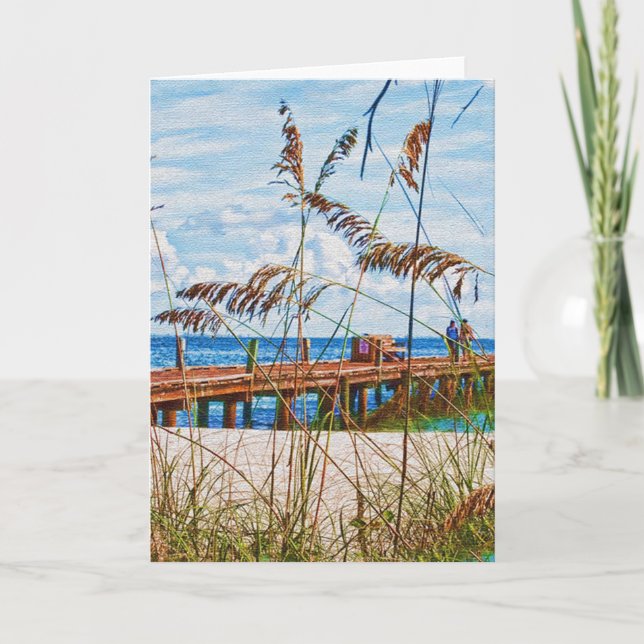 Cartão Conselho de praia caminhando (Frente)