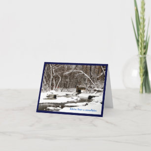 Cartão Conselho de um floco de neve