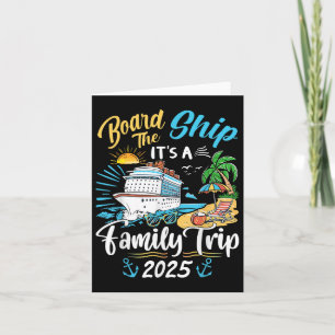 Cartão Conselho Do Navio É Um Vac Da Família Trip Cruise