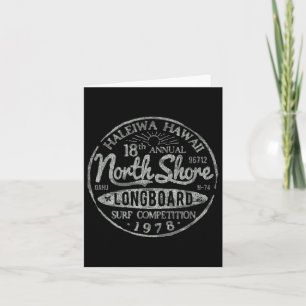Cartão Conselho longo de North Shore Surf Vintage Hawaii