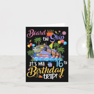 Cartão Conselho O Navio É O Meu 16.º Aniversário, Cruise 