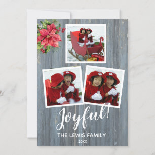 Cartão Conselho Rustic Barn Personalizado Com 3 Fotos