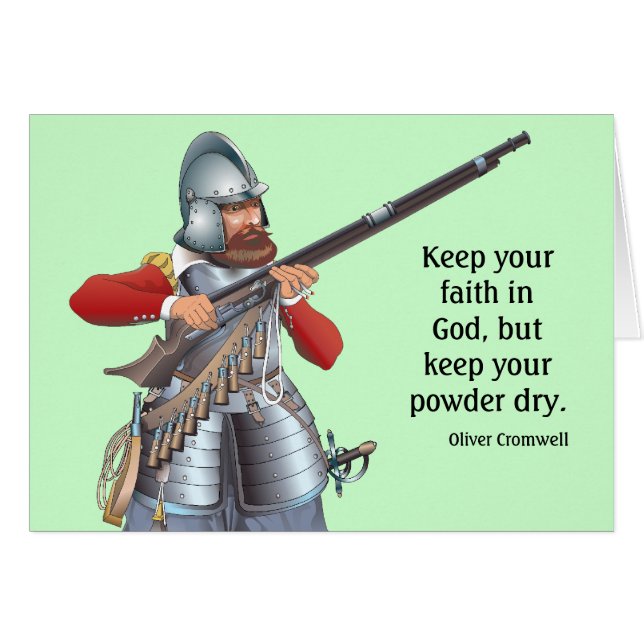 Cartão Conselhos de Oliver Cromwell (Frente Horizontal)