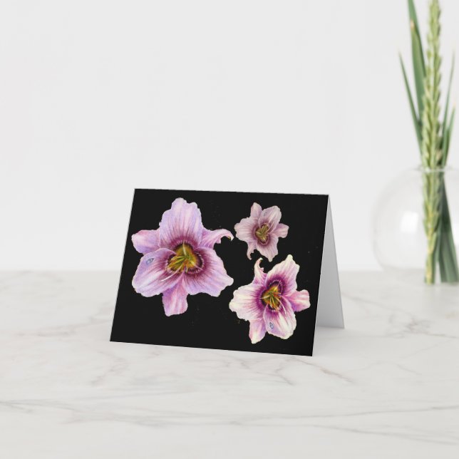 Cartão Conselhos de Três Lillies Tiger (Frente)