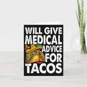 Cartão Conselhos Médicos Para Tacos Mexicanos Cinco De Ma