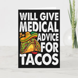 Cartão Conselhos Médicos Para Tacos Mexicanos Cinco De Ma