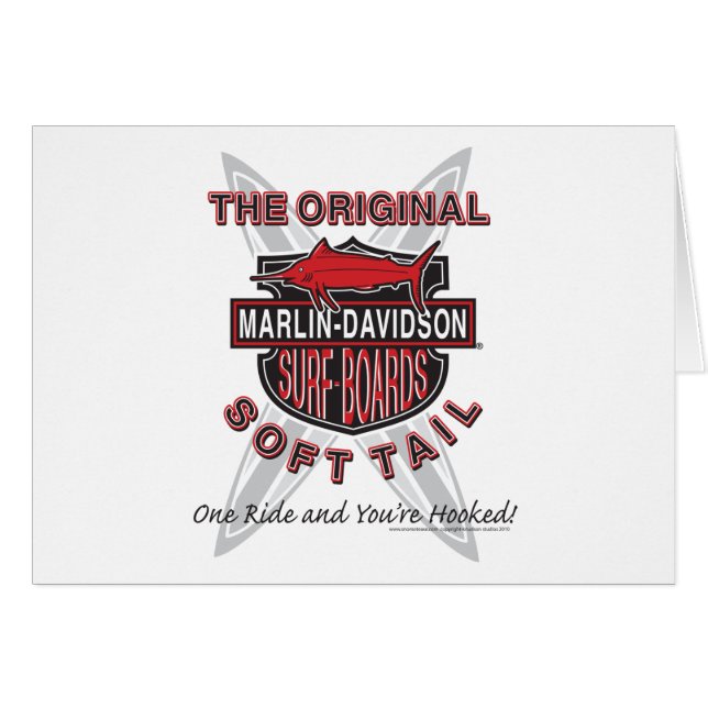 Cartão Conselhos Surfs Marlin Davidsons (Frente Horizontal)